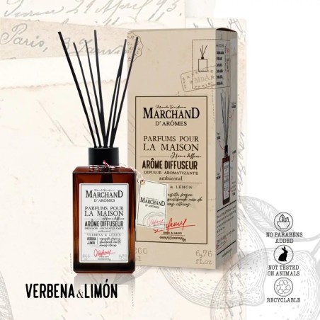Difusor Premium de Varillas de Ratán - Verbena & Limón