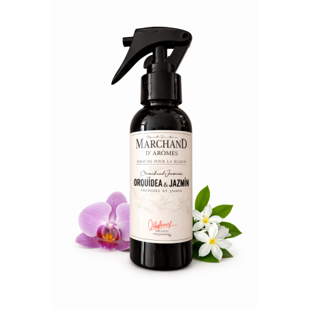 Aromatizador Premium con Spray Natural - Orquídea y Jazmín